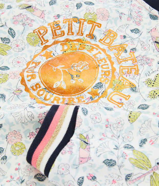 Girls' Cardigan white/multicolor