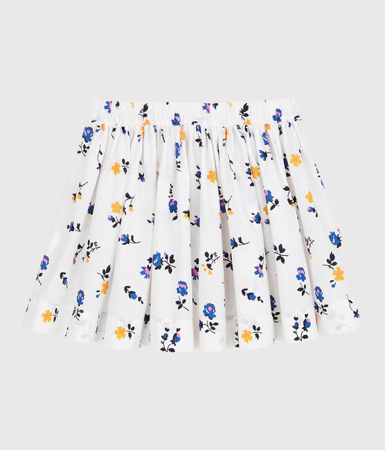 Girls' Poplin Skirt MARSHMALLOW white/MULTICO white