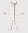Babies' velour pyjamas MARSHMALLOW white/MULTICO white