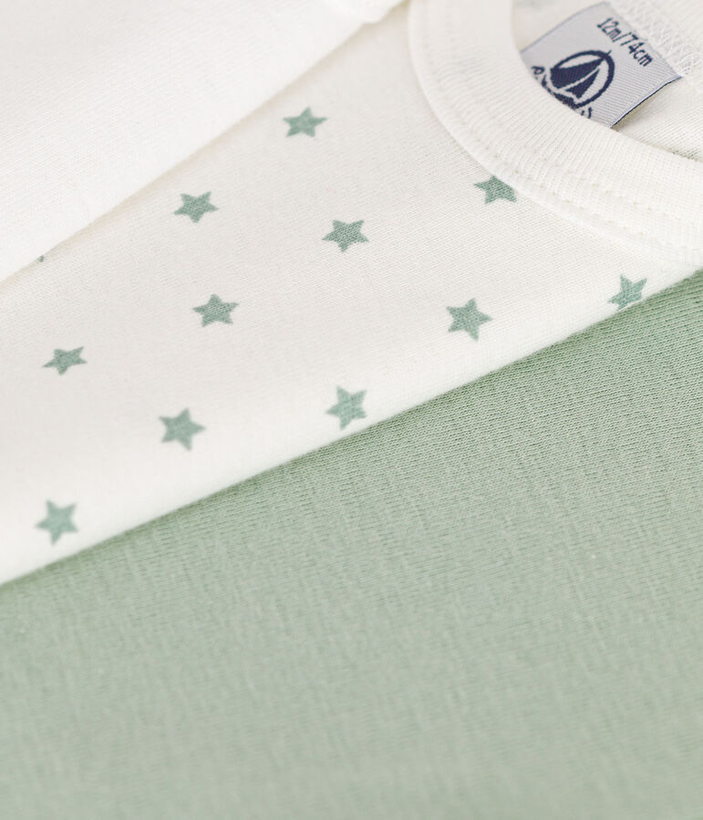 Babies' Short-sleeved Cotton Bodysuits - 3-Pack multicolor