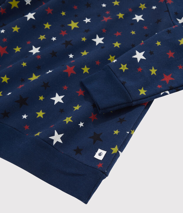 Children's Starry Fleece Pyjamas blue/multicolor