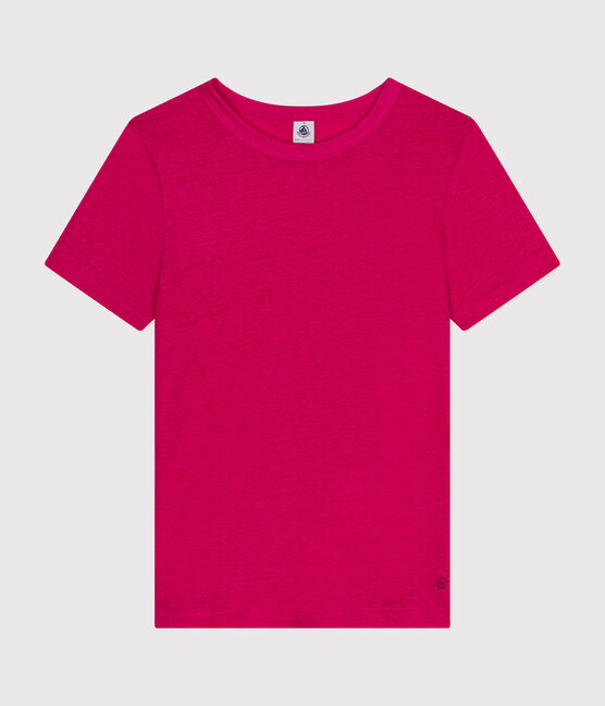 Women's Iconic Linen T-Shirt DELHI pink