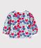 Children's floral print cotton sweatshirt MARSHMALLOW white/MULTICO white