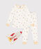 Children's' space fancy dress pyjamas in a cotton print MARSHMALLOW white/MULTICO white
