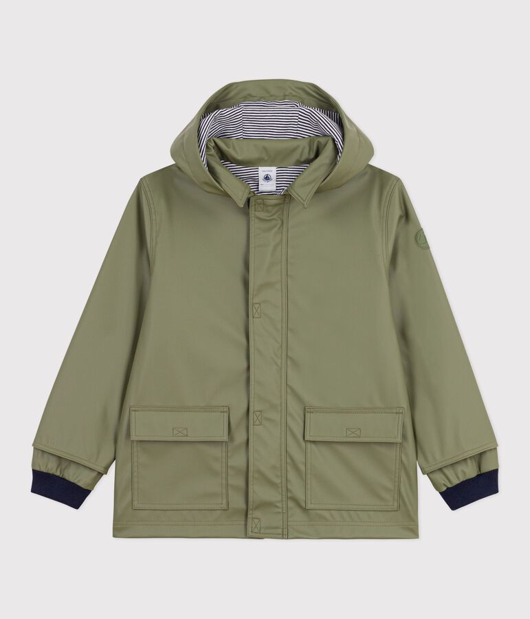 Children's iconic raincoat green