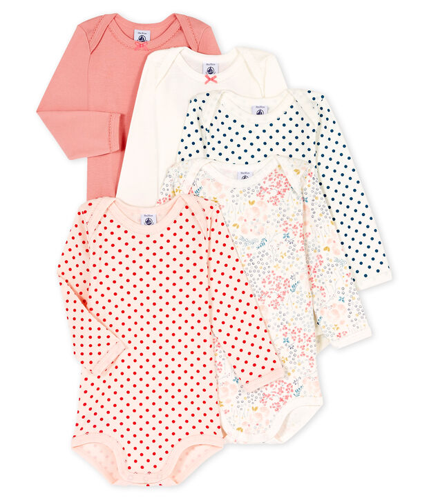 Baby Girls' Long-Sleeved Bodysuit - 5-Piece Set multicolor