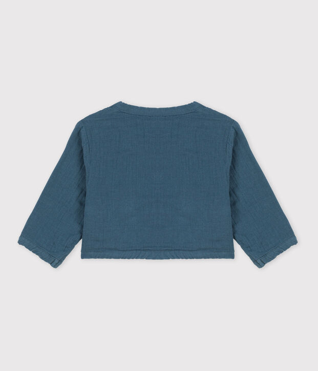 Babies' Cotton Gauze Cardigan grey