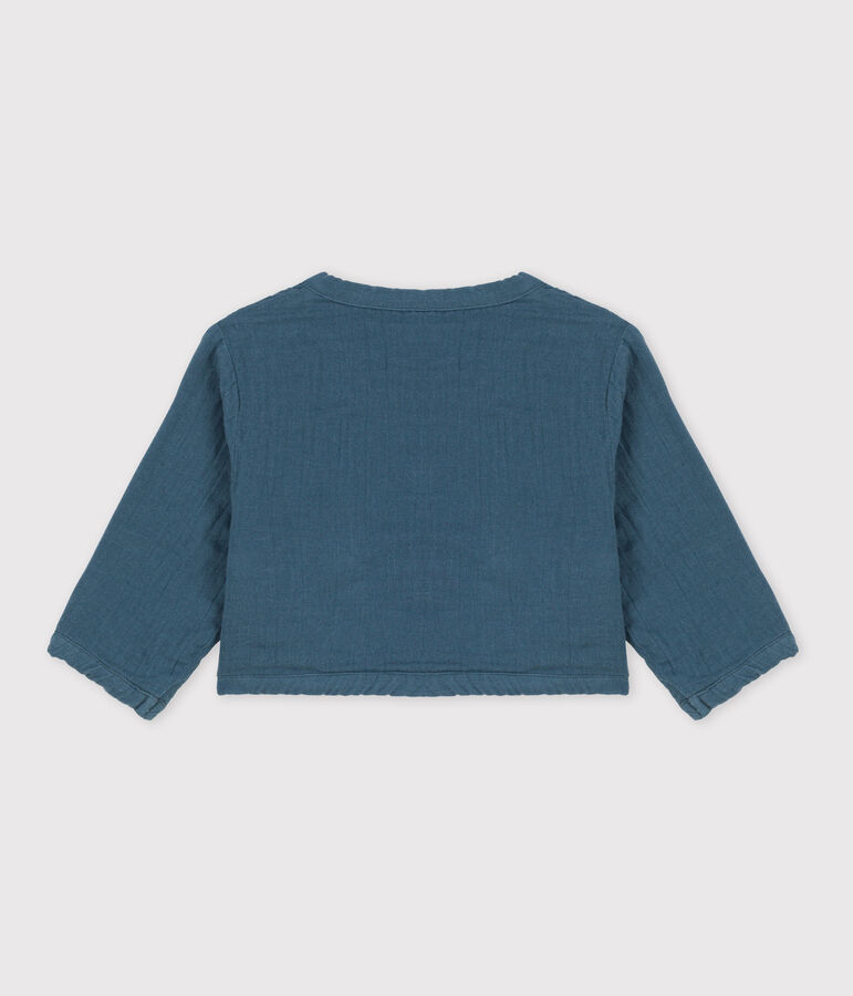 Babies' Cotton Gauze Cardigan grey