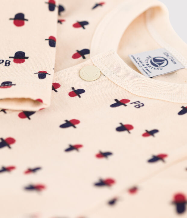 Babies' Printed Tube Knit Cardigan Ecru/multicolor