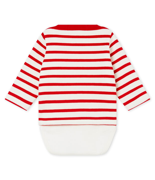 Baby boy's iconic sailor body white/red