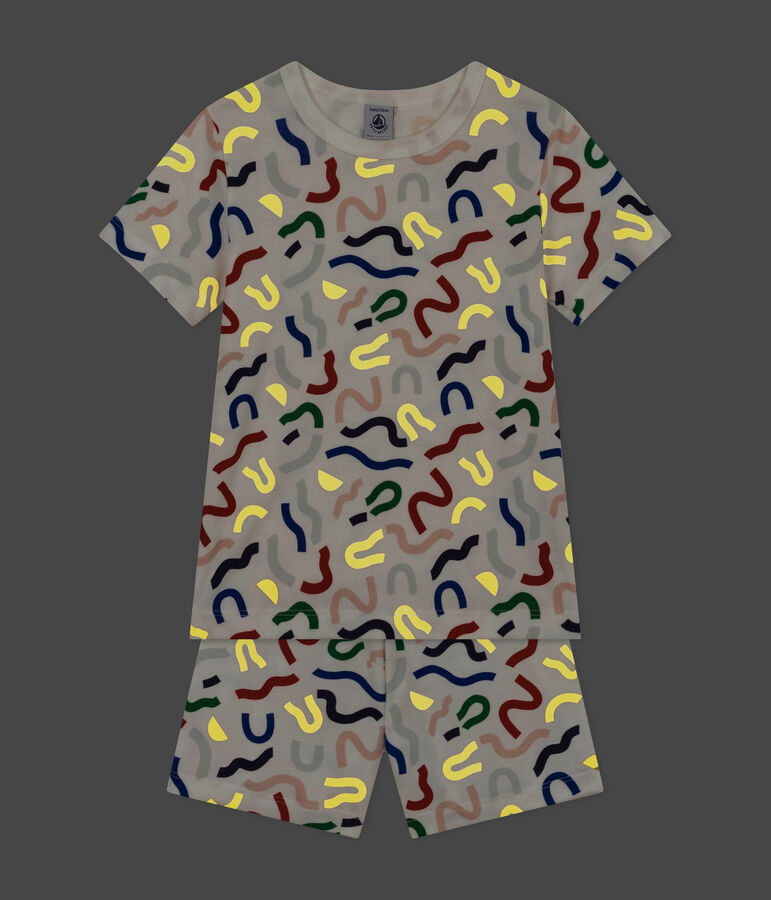 Babies' Luminous Printed Cotton Shorts white/multicolor