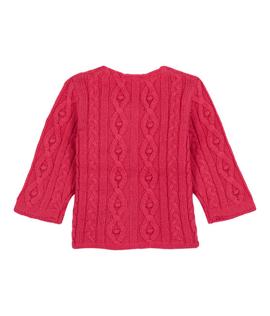 Cable-knit cardigan IMPATIENCE pink