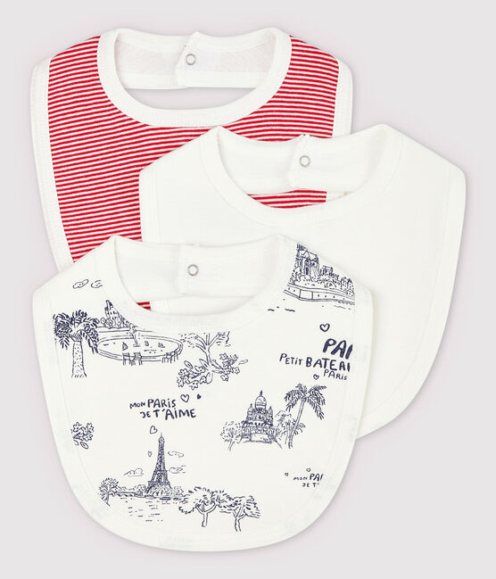Baby Girls' Paris Ribbed Bibs - 3-Pack variante 1