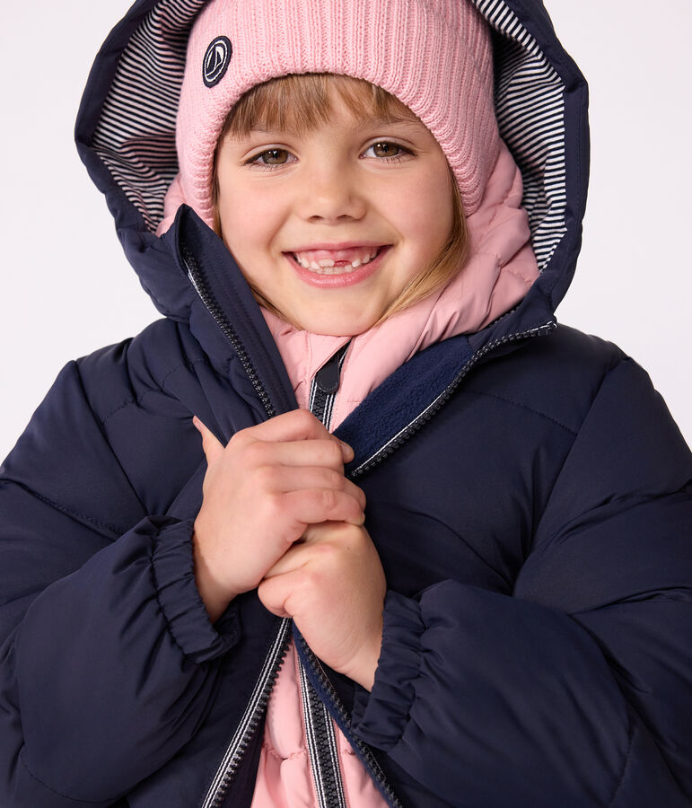 Children's plain puffer jacket blue