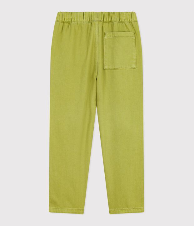 Children's cotton trousers green