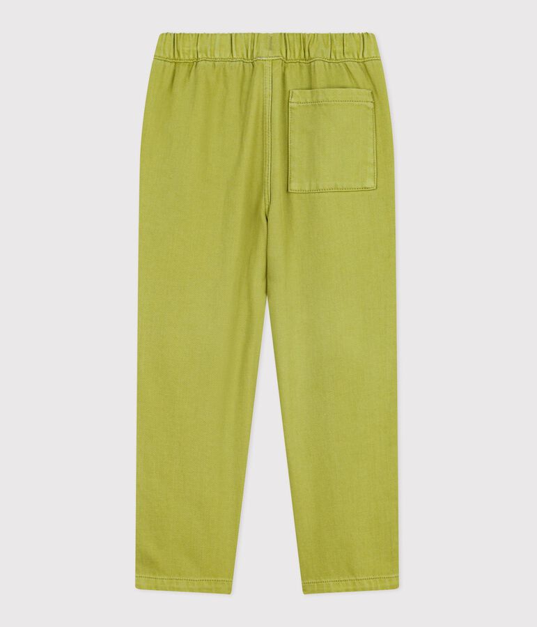 Children's cotton trousers MOSS green