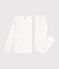 Girls' Star Print Cotton Pyjamas MARSHMALLOW white/MULTICO white