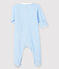 Babies' Blue Organic Cotton Velour Sleepsuit with Collar FRAICHEUR blue