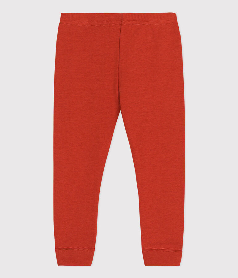 Babies' Plain Cotton Leggings red