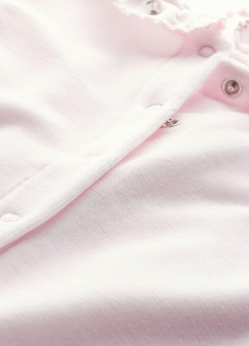 Baby girl's velours sleeper VIENNE pink