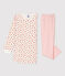 Girls' Floral Print Cotton Nightdress MARSHMALLOW white/MULTICO white