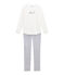 Girl's pyjamas MARSHMALLOW white/POUSSIERE grey