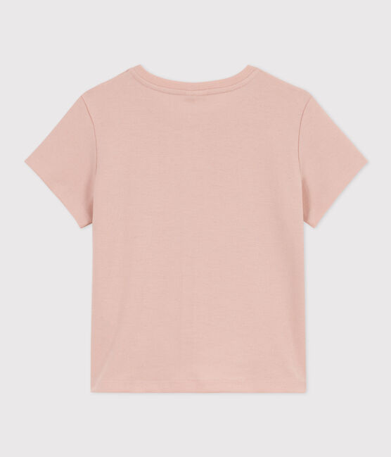 Girls' Printed Cotton T-Shirt SALINE pink