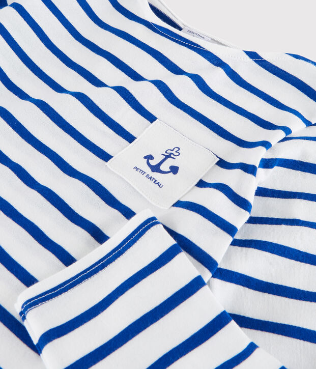 Girls' and Boys' Sailor T-shirt white/blue