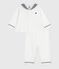 Babies' two-piece pyjamas with a sailor collar MARSHMALLOW white