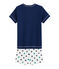 Boys' Cotton/Linen Short Pyjamas MEDIEVAL blue/MULTICO white
