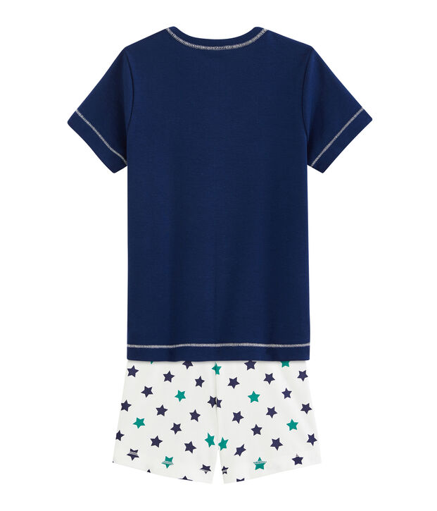 Boys' Cotton/Linen Short Pyjamas blue/multicolor