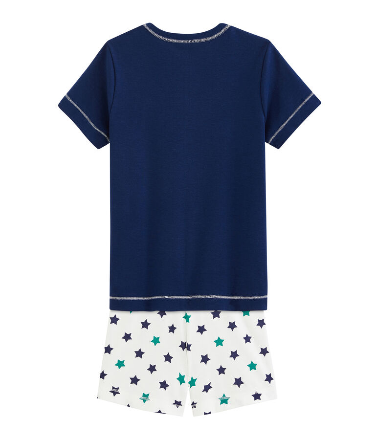 Boys' Cotton/Linen Short Pyjamas blue/multicolor