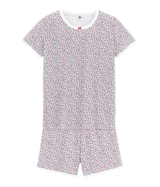 Girls' short Pyjamas white/multicolor