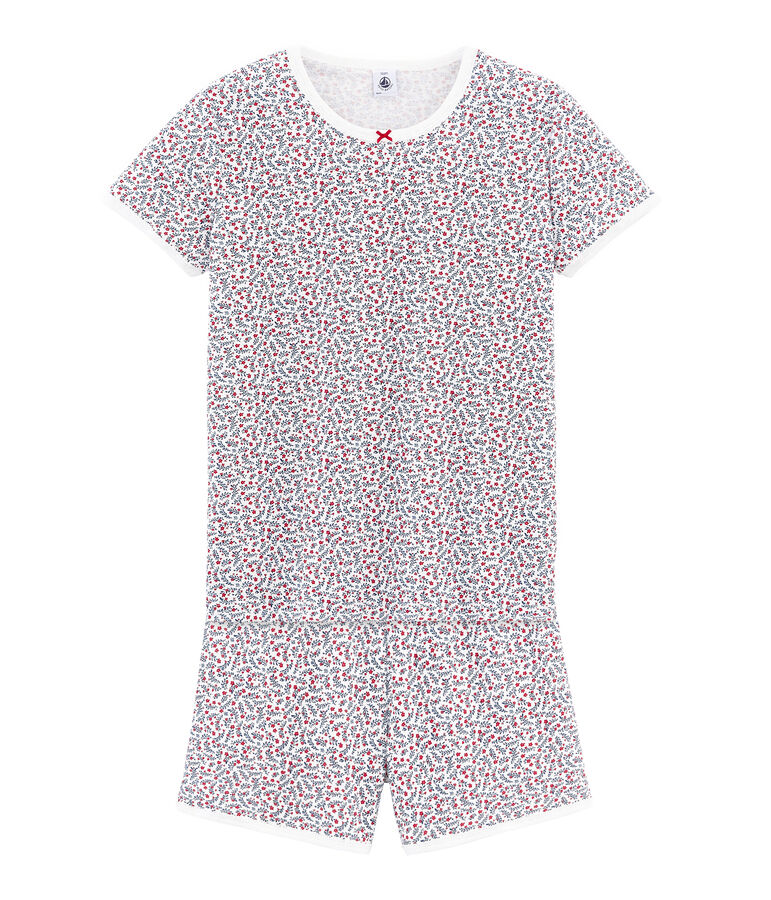 Girls' short Pyjamas white/multicolor