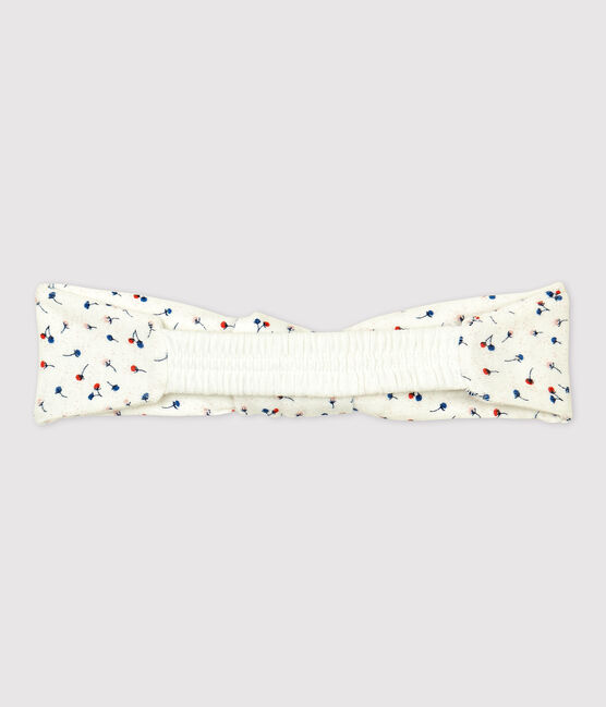 Girls' Cotton Hairband MARSHMALLOW white/MULTICO white