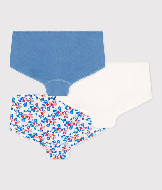 Children's floral-patterned cotton shorties - 3-pack variante 1