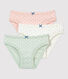 Girls' Openwork Organic Cotton Briefs - 3-Pack