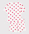 Women's Heart Themed Cotton Short Pyjamas white/red