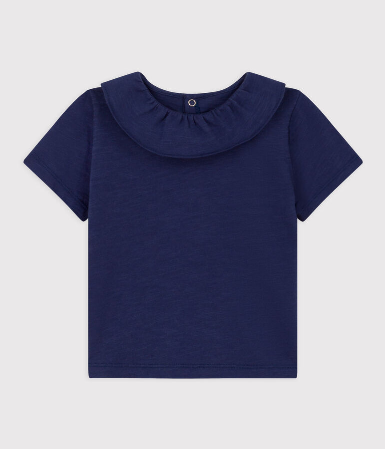 Babies' Short-Sleeved Slub Jersey Blouse blue