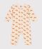 Babies' squirrel print footless pyjamas in terry towelling AVALANCHE white/MULTICO