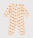 Babies' squirrel print footless pyjamas in terry towelling