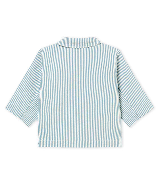 Baby boys' striped jacket FONTAINE blue/MARSHMALLOW white