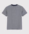 Boys' Short-Sleeved Cotton T-Shirt SMOKING blue/MARSHMALLOW white