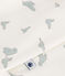 Babies' whale pattern cotton pyjamas MARSHMALLOW white/MULTICO white