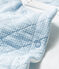 Babies' Long Jumpsuit in Quilted Tube Knit ACIER blue/MARSHMALLOW CN white