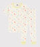 Boys' Colourful Starry Organic Cotton Pyjamas MARSHMALLOW white/MULTICO white