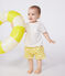 Babies' Short-Sleeved Slub Jersey T-Shirt MARSHMALLOW white