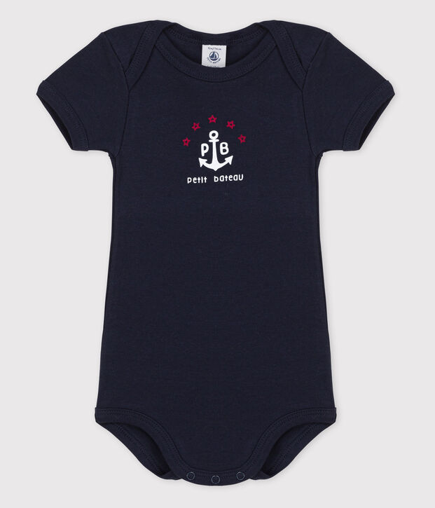 Babies' Short-Sleeved Bodysuit blue