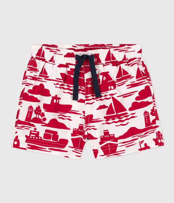 Babies' Recycled Fabric Swim Shorts AVALANCHE red/ROUGE