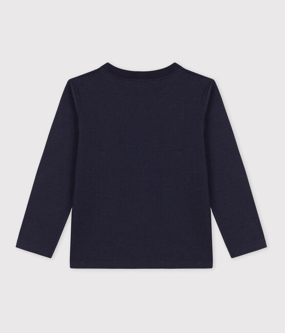 Boys' Long-Sleeved Cotton T-Shirt SMOKING blue